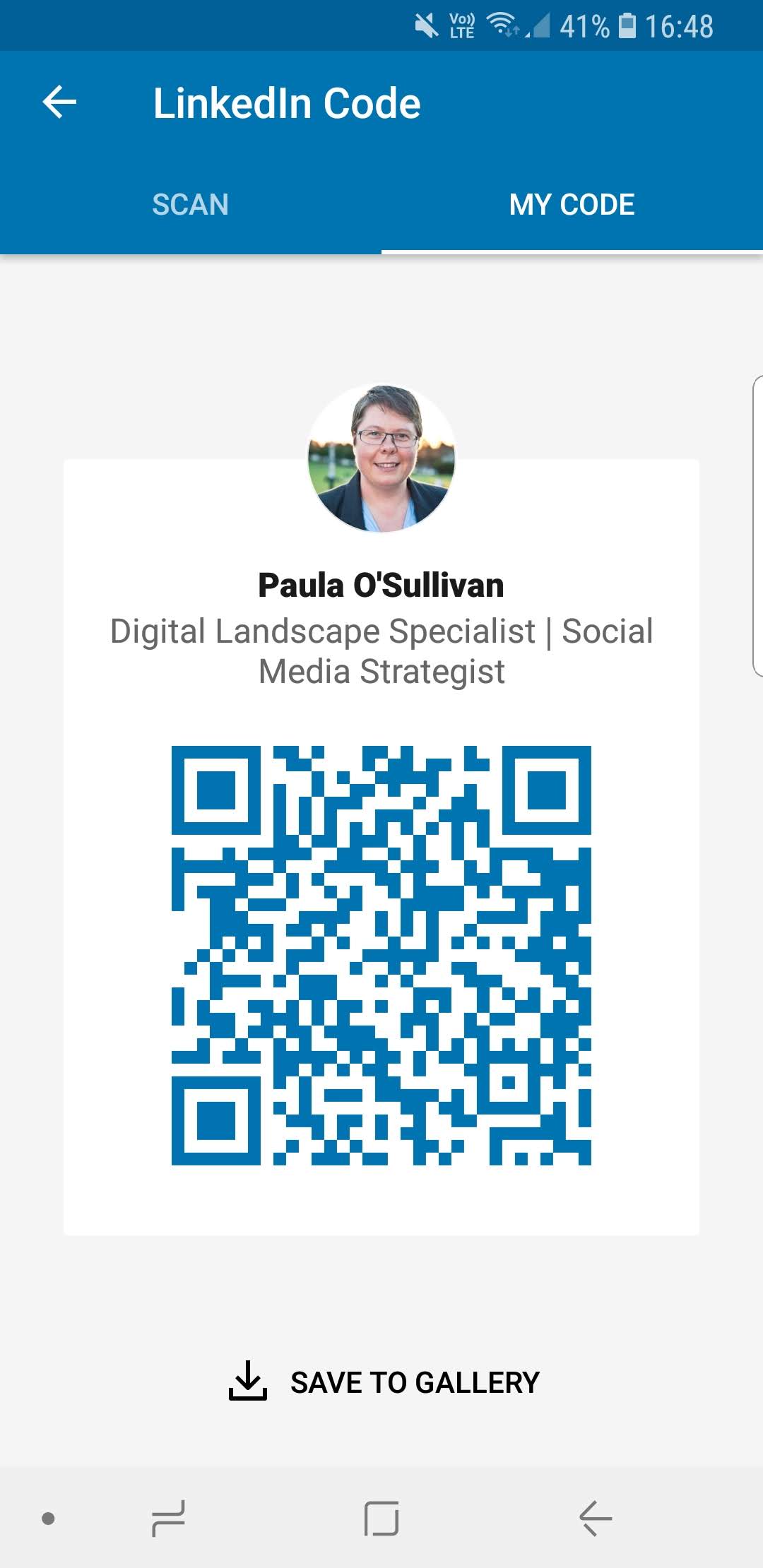 LinkedIn QR code